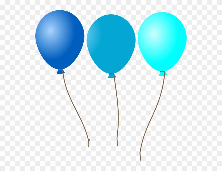 Blue Balloons Clip Art - Png Download