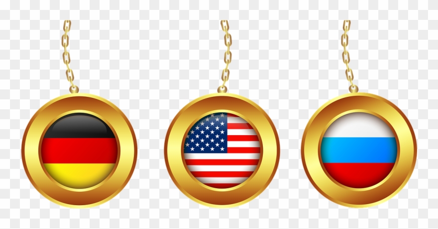 Medal Gold Flag Germany America Transparent Image - My Journal: Usa American Flag - Blank Lined Notebook Clipart