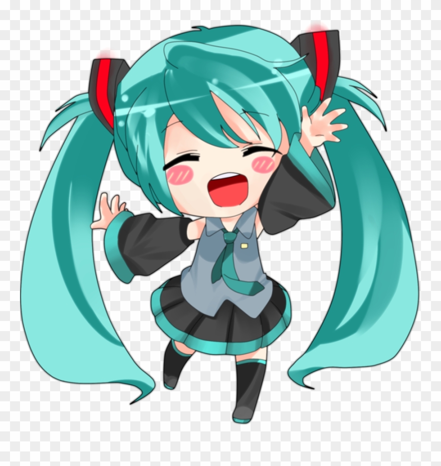 Clipart Black And White Chibi Transparent Vocaloid - Hatsune Miku Chibi Png