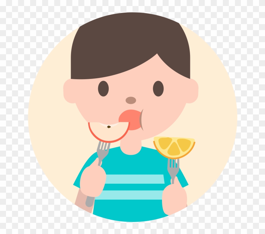 Try Different Textures - Eating Fruits And Vegetables Cartoon Clipart