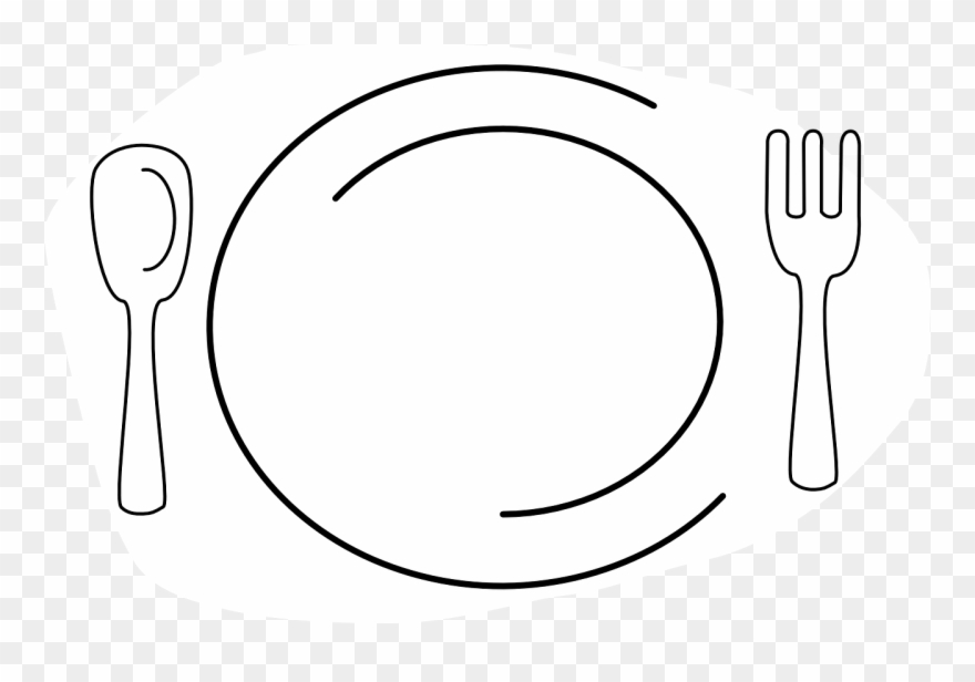 Spoon Clipart Sendok - Free Food Clip Art Black And White - Png Download