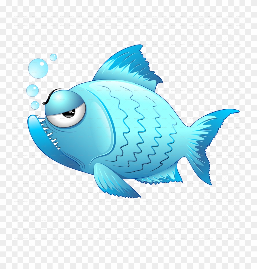 Pictures Of Fish Cartoon - Cartoon Grumpy Fish Clipart