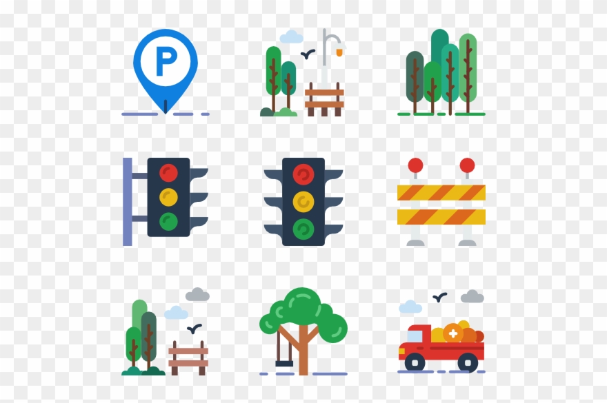 Urban 50 Icons Clipart