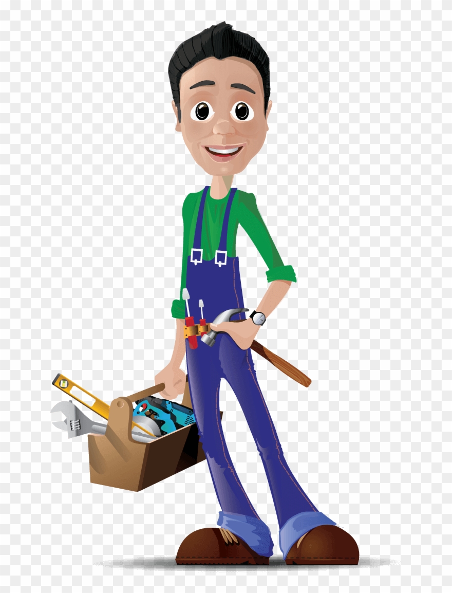 Indian Clipart Electrician - Best Gift Plumber Worker Cartoon Hoodie/t-shirt/mug - Png Download