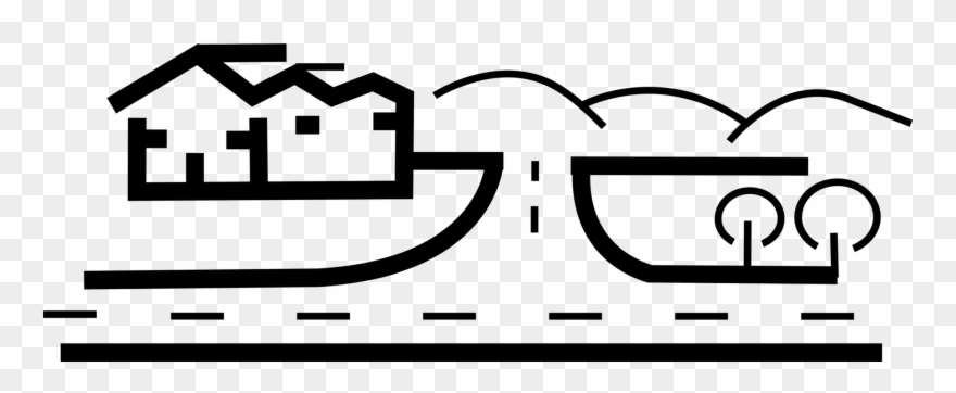 Streets In Urban Neighborhood - Street Clipart