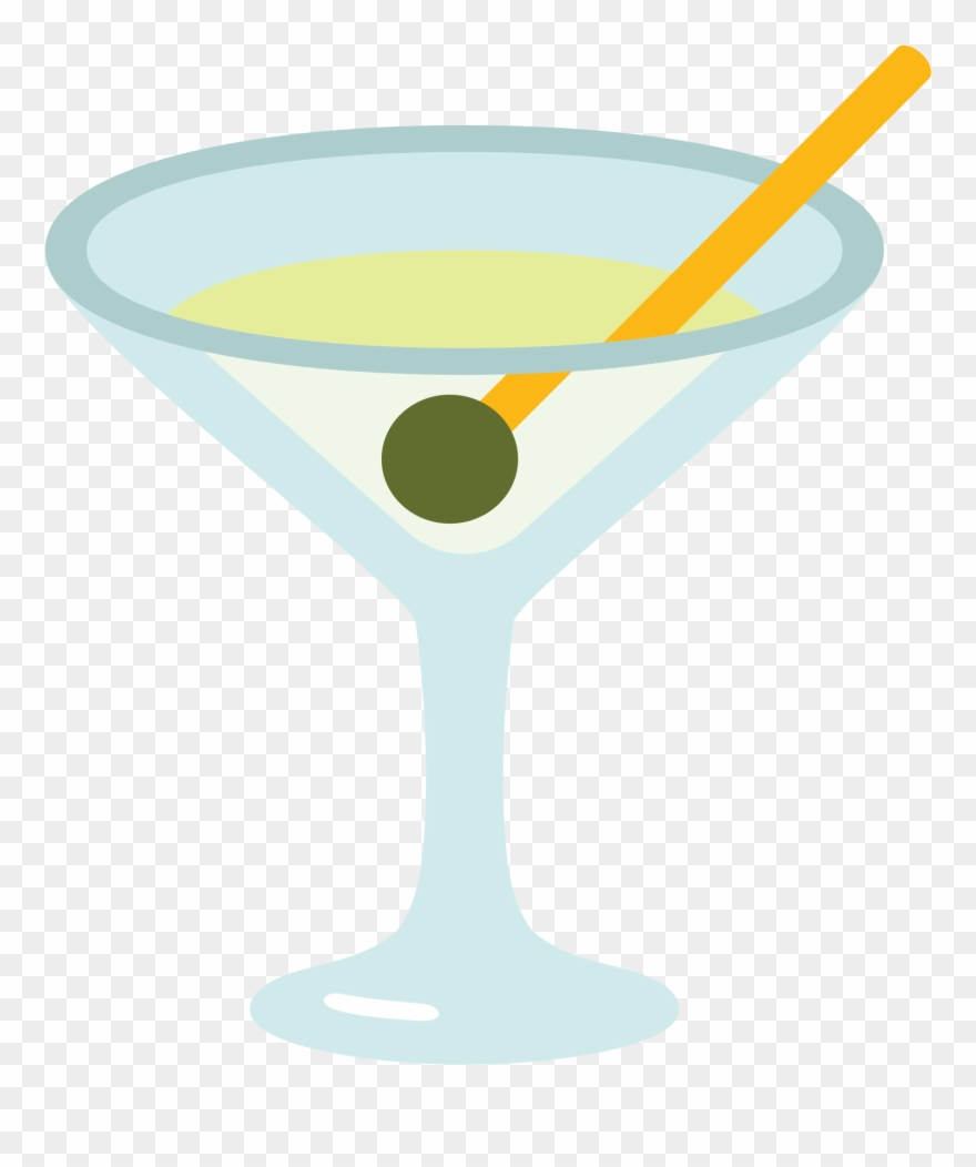 Cocktail Clipart Martini - Cocktail Emoji Svg - Png Download