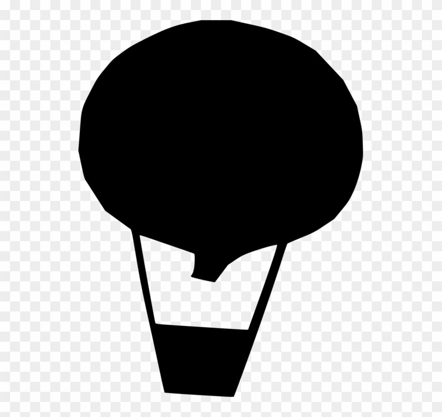 Hot Air Balloon Ribbon Dog - Hot Air Balloon Silhouette Png Clipart