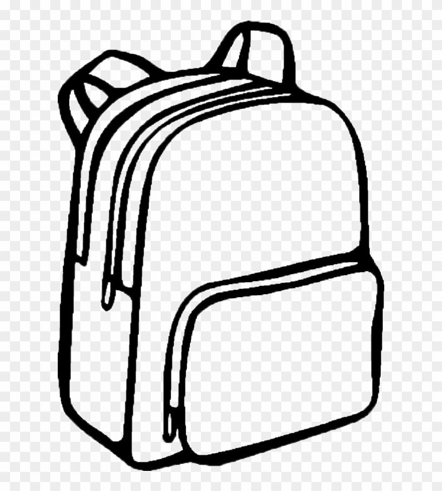 Svg Library Download Collection Of Free Backpack Drawing - Bag Coloring Pages Clipart
