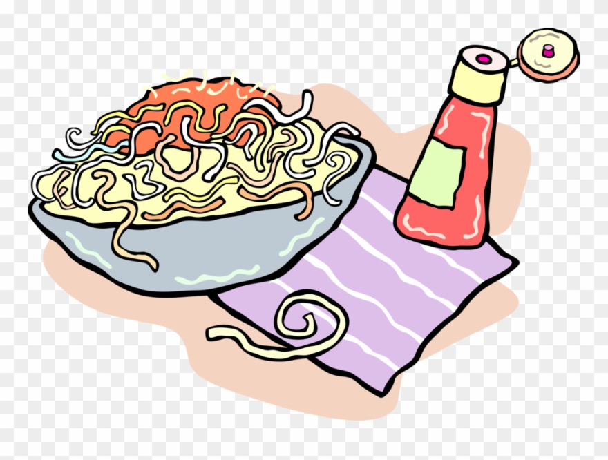 Royalty Free Spaghetti Pasta Dinner In Bowl - Clip Art - Png Download