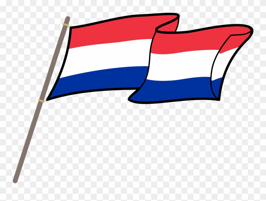 Netherlands, Netherlands, Flag, Graphics - French Flag On Stick Clipart - Png Download