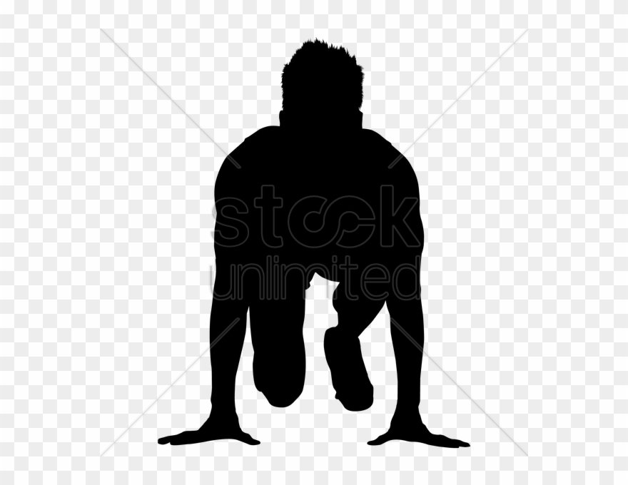 Start Of A Race Silhouette Clipart