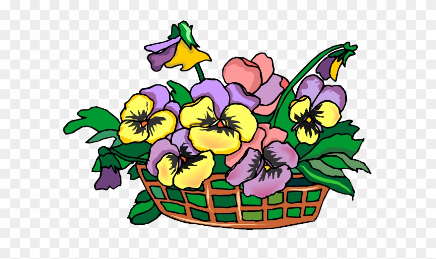 Pansies - Ramos De Flores Para Colorear Clipart