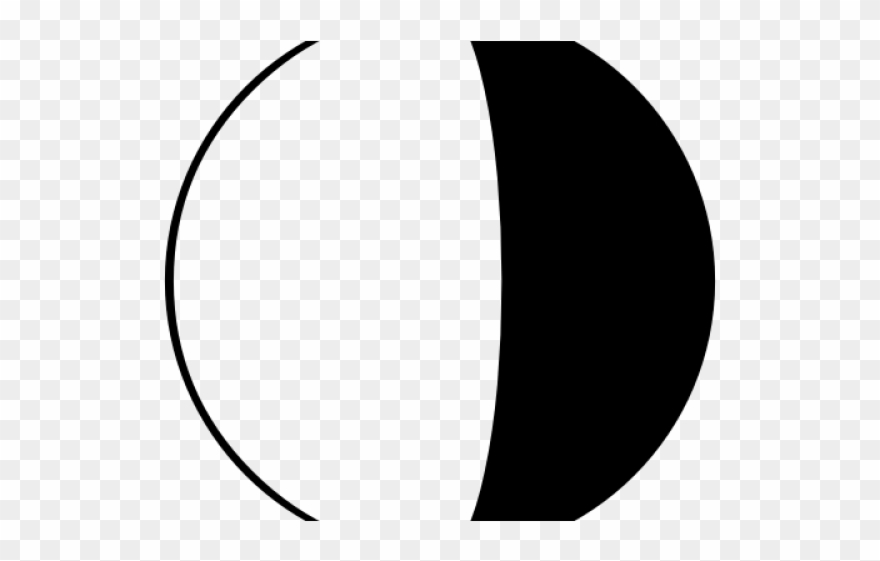 Moon Clipart Quarter - Simbolo De Luna Creciente - Png Download