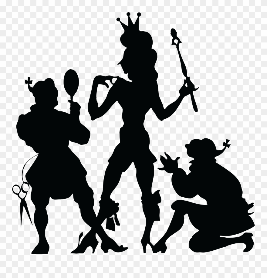 Free Clipart Of A Black Silhouetted King Being Dressed - Theatre Clipart - Png Download