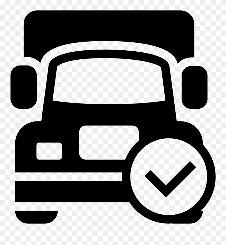 There Is The Front-facing Side Of A Large Delivery - Белый Грузовик Иконка Png Clipart