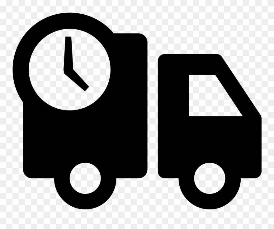 A Basic Outline Of A Delivery Type Truck That Has The - Icons Delivery Clipart