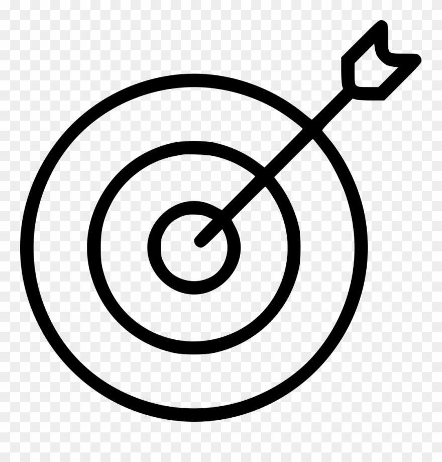Archery Bull Eye Dart Board Arrow Svg - Vision And Mission Vector Icons Clipart