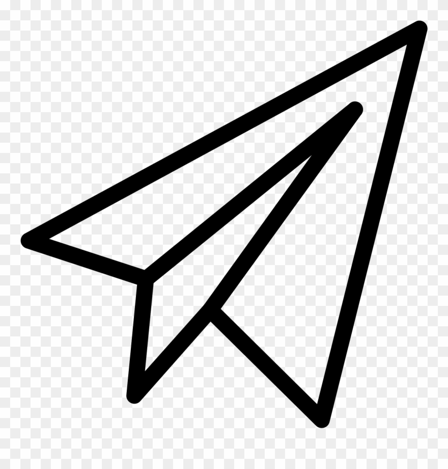 Black Shape Paper Plane Png Image Purepng - Icone Avion Papier Png Clipart