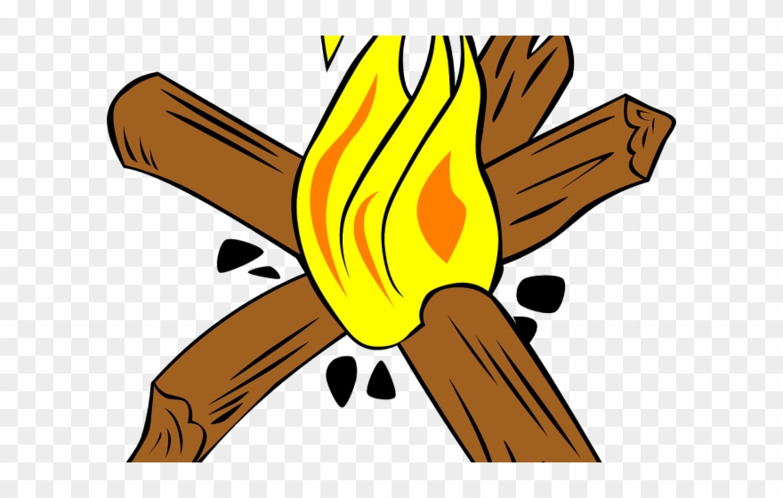 Campire Clipart Wood Fire - Star Fire Campfire - Png Download