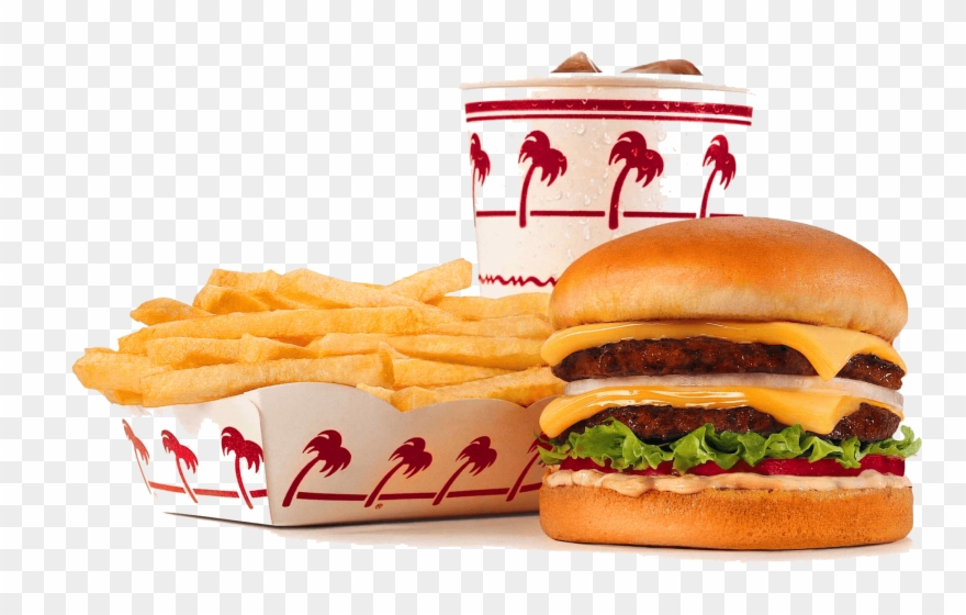 Svg Black And White Stock Burgers And Fries Clipart - N Out Burger Png Transparent Png