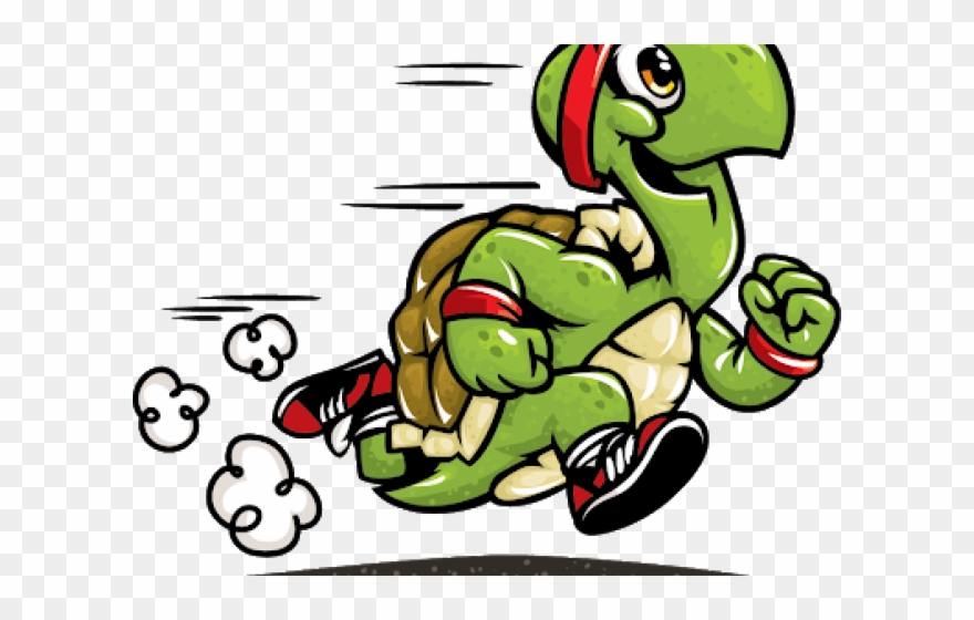Turtoise Clipart Racing Turtle - Turtle Running - Png Download