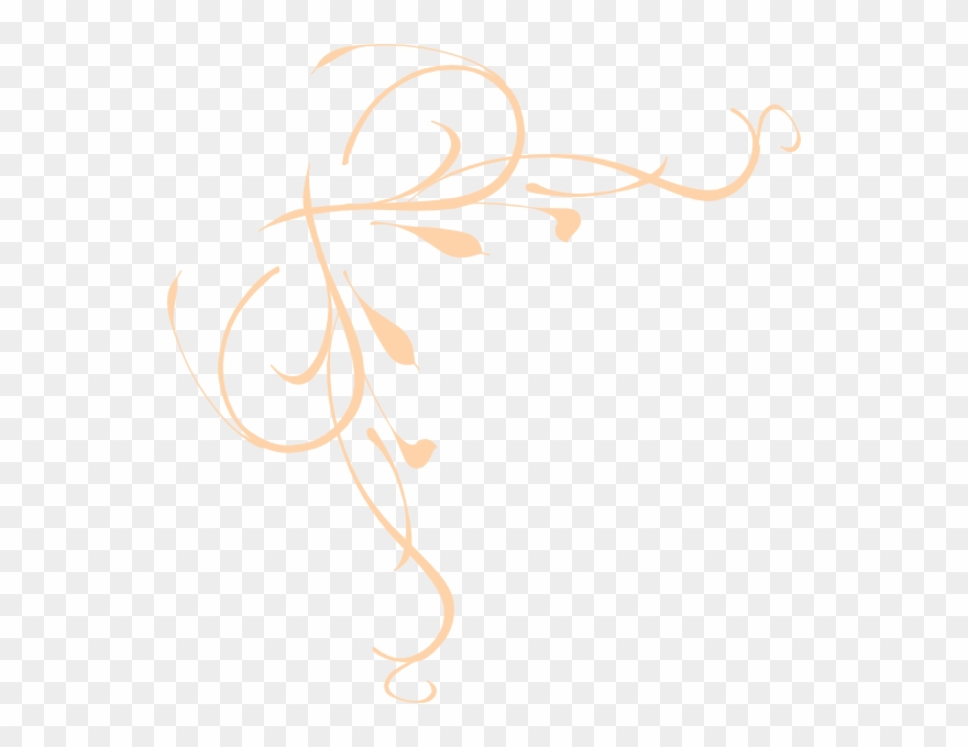 Peach Swirl Clipart - Png Download