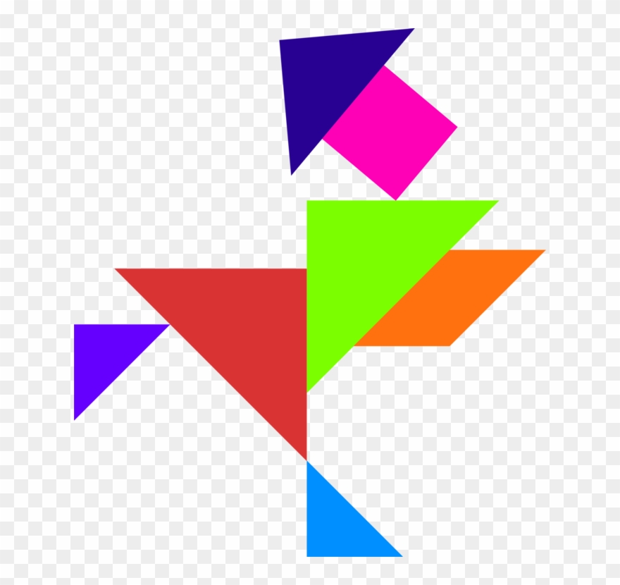 Puzzle Coloring Book Connect The Dots Tangram Game - Tangram Clipart