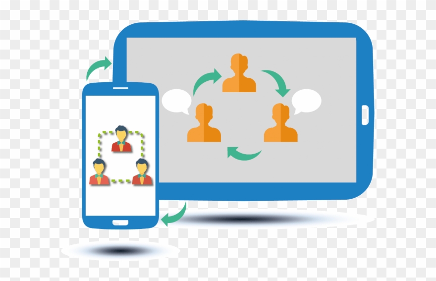 Celstra Features Connect And Collaborate - Illustration Clipart