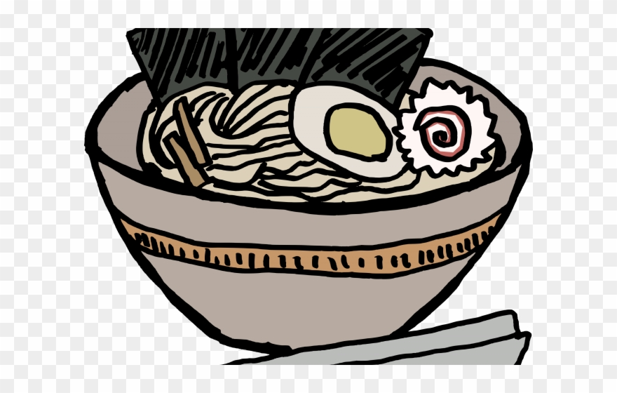 Ramen Clipart Vector - Ramen Bowl With Nori - Png Download