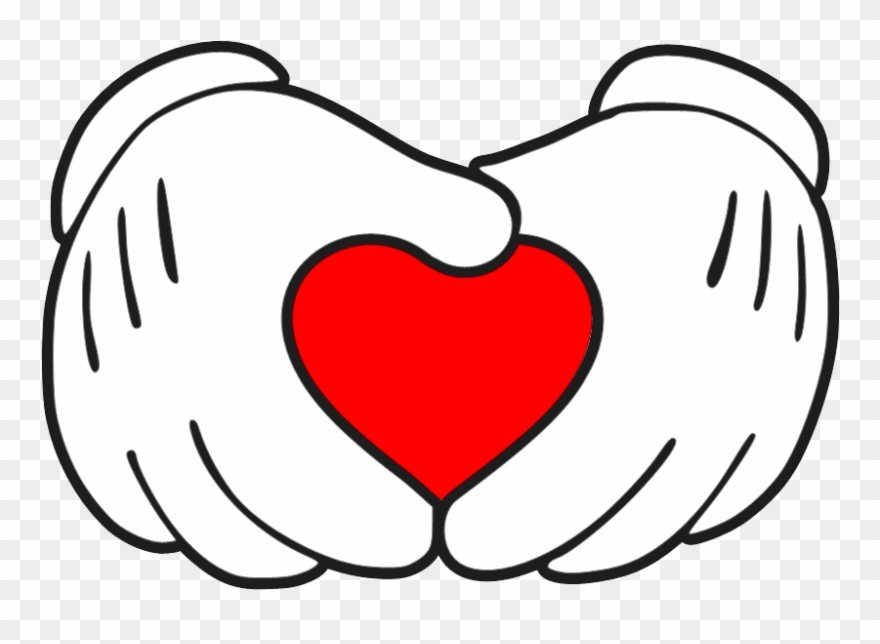 Mickey Mouse Love Heart Www Imgkid Com The Image Kid - Mickey Hands With Heart Clipart