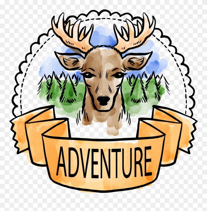 Cows Clipart Watercolor - Art Print: Allen's Adventure Is Out There 1, 13x13in. - Png Download