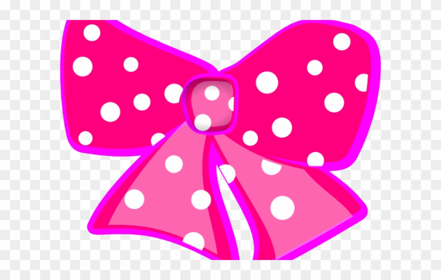 Ribbon Clipart Mickey Mouse - Ribbon Polka Dots Pink - Png Download