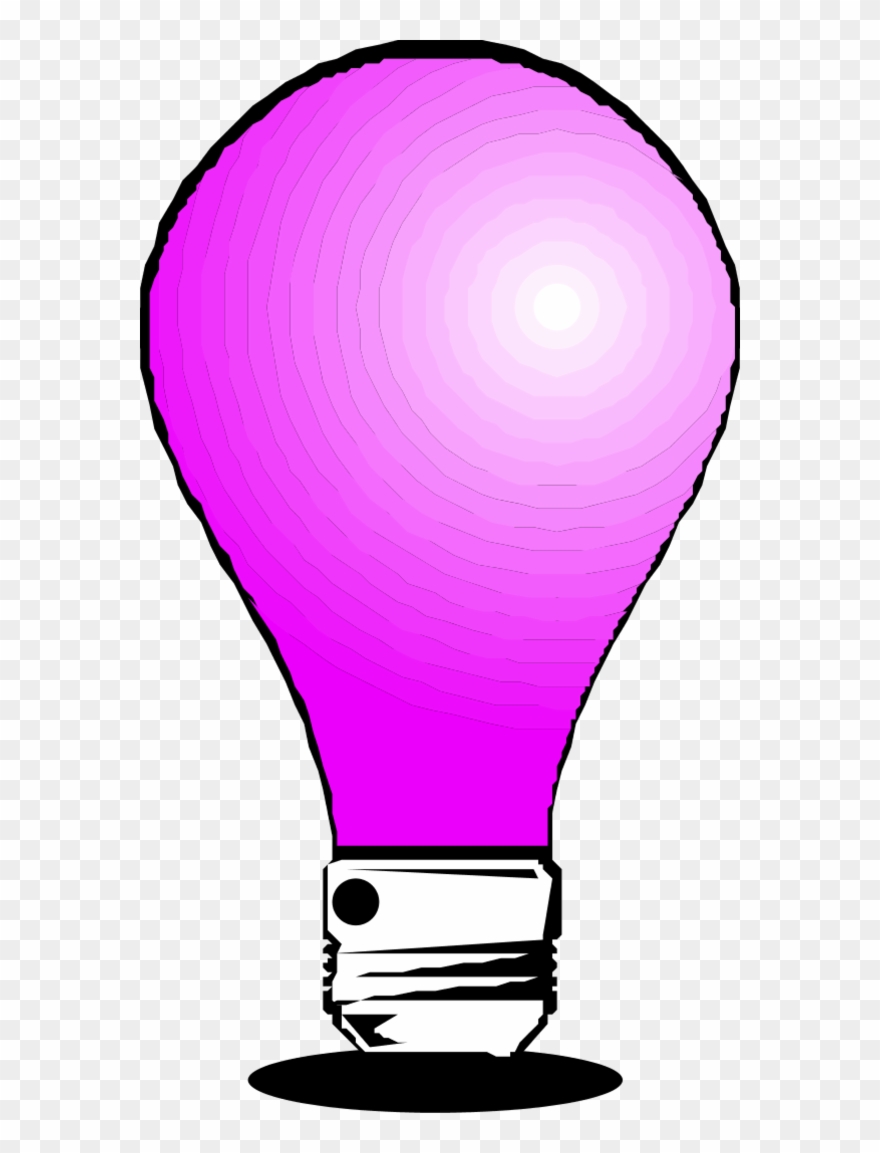 Vector Clip Art - Pink Light Bulb Clip - Png Download
