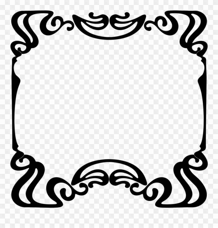 Art Nouveau Frame2 By Lyotta On Clipart Library - Art Nouveau Border Png Transparent Png