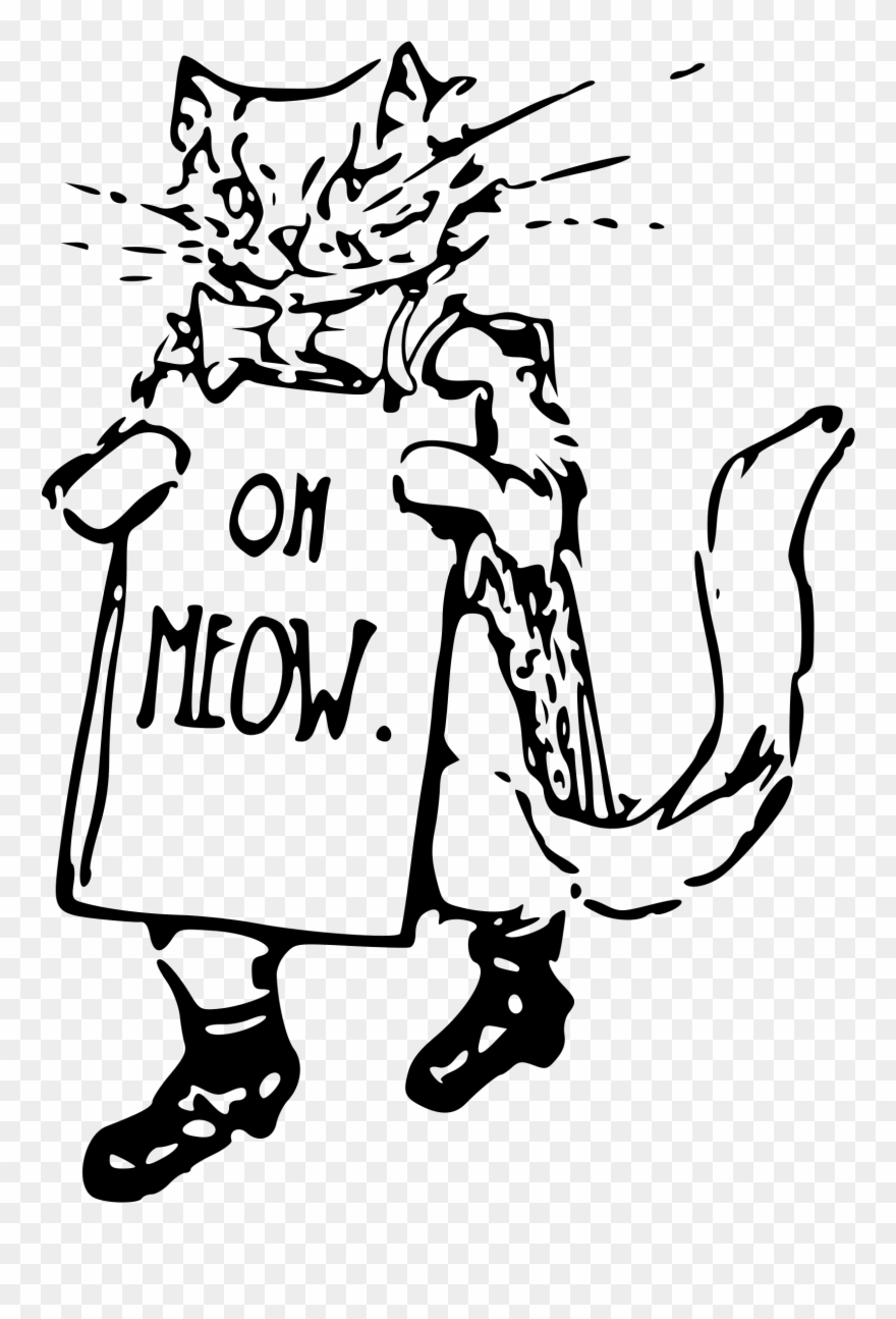 Kitten Holding A Sign By @selanit, This Is A Picture - Cat Clipart