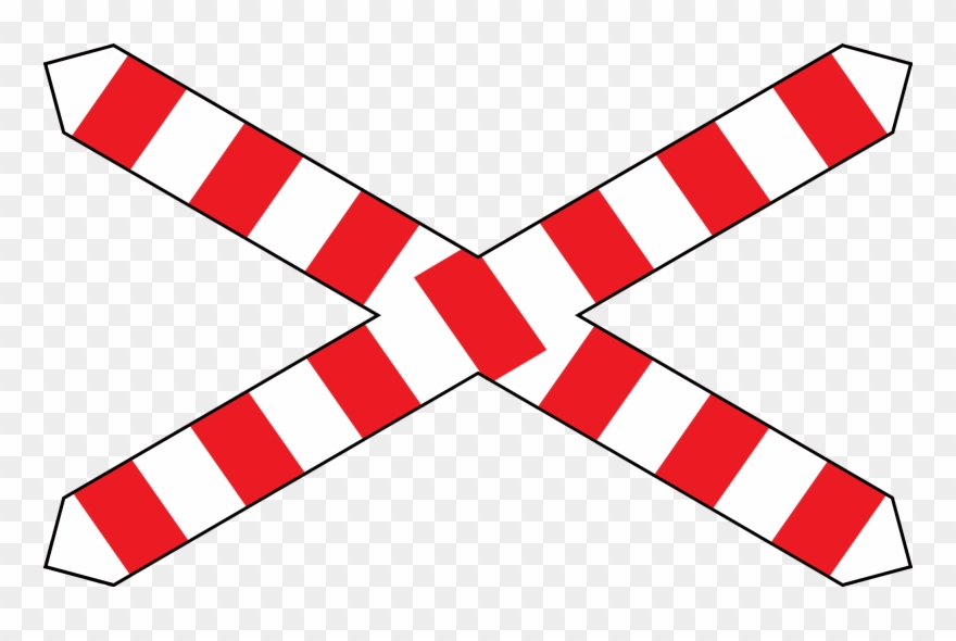 Railway Crossing 1 Track Pw03 R3 09 - Znaki Kolejowe Clipart