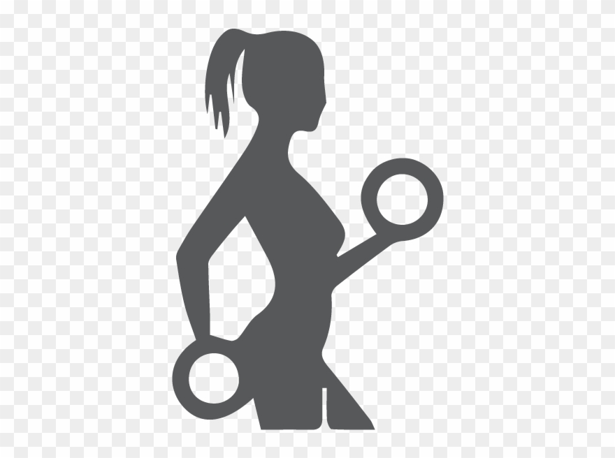 Lean 'n Mean - Women Gym Icon Clipart