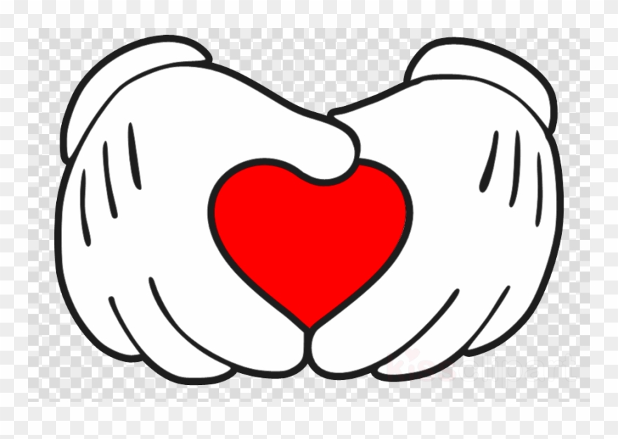 Download Hands Mickey Mouse Heart Png Clipart Mickey - Mickey Mouse Gloves Png Transparent Png