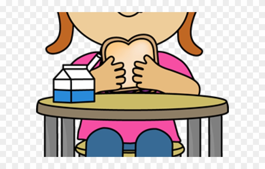 Eating Clipart Girl - Eat Breakfast Clipart - Png Download