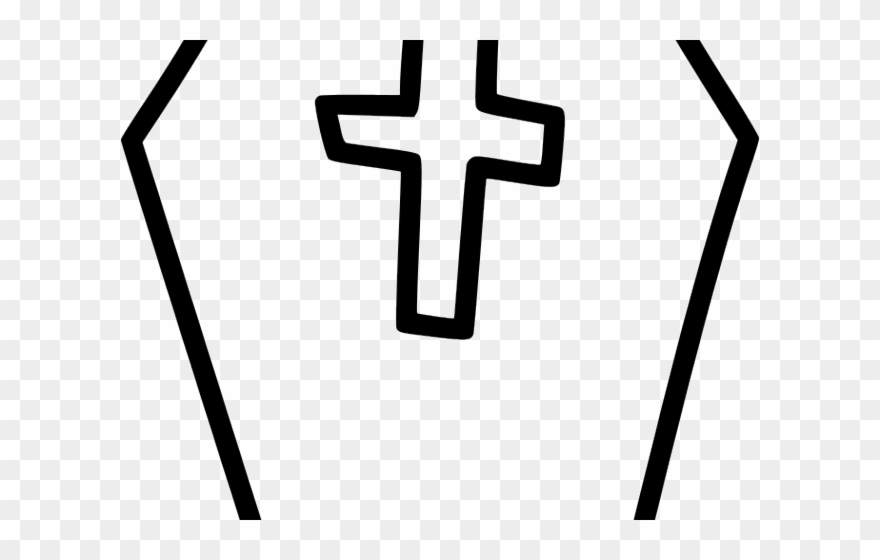 Coffin Clipart Cross - Drawing - Png Download