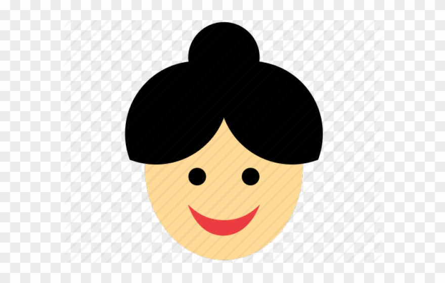 Dark Hair Clipart Bun Hair - Hair - Png Download