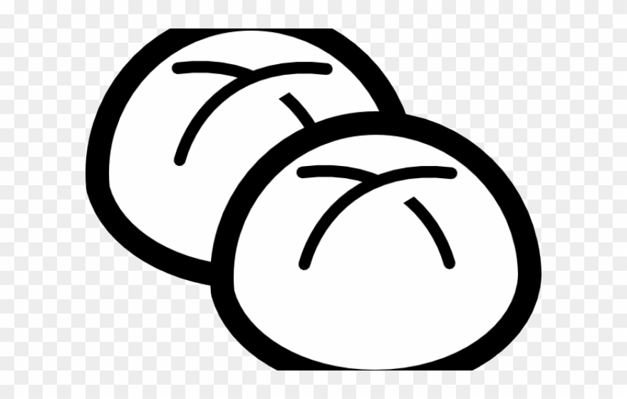 Rolls Clipart Steam Bun - Black And White Bun - Png Download