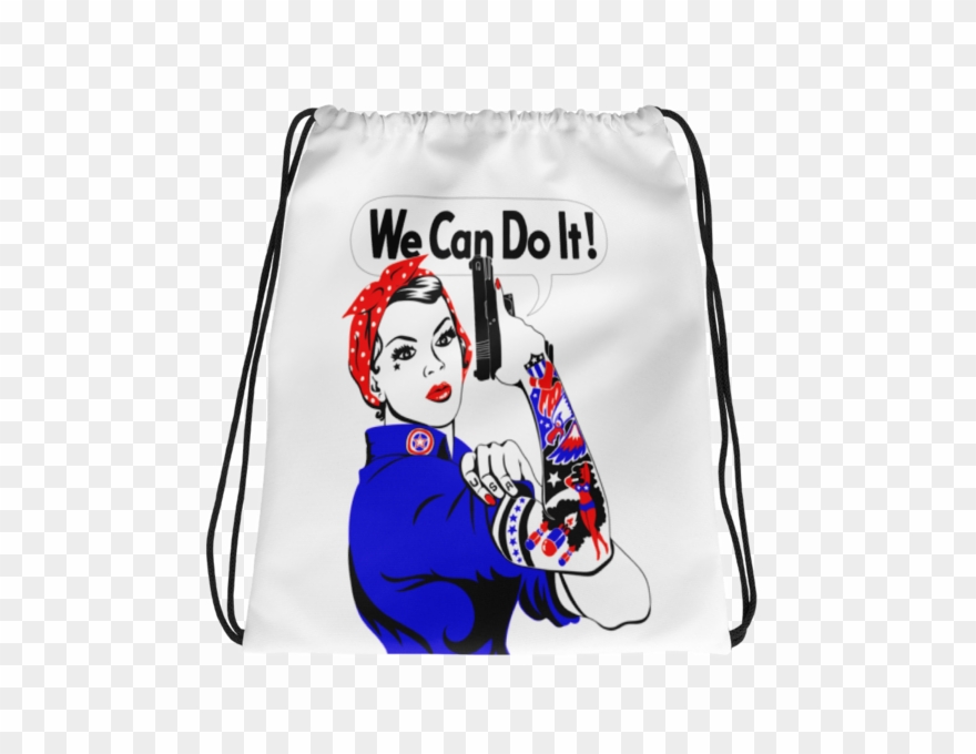 Rosie The Riveter Drawstring Bag - Rosie The Riveter Clipart