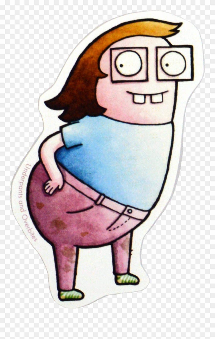 Image Of "butter Pants" Sticker - Cartoon Clipart