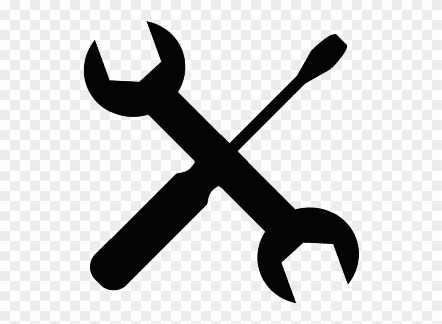 A Wrench And A Screwdriver As Symbols For Car Repair - Construction Materials Icons Clipart