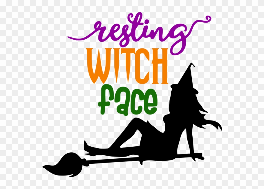 Resting Witch Face - Don't Be A Basic Witch Clipart