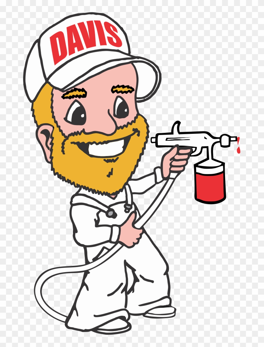 Paint Clipart Mess - Guy Spray Painting Clipart - Png Download