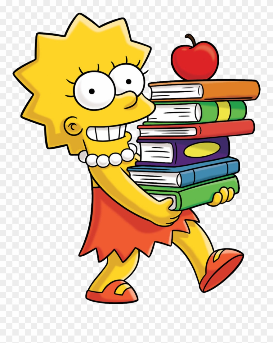 Not At All Phased By Her Clueless Family, Lisa Blazes - Lisa Simpson Png Clipart