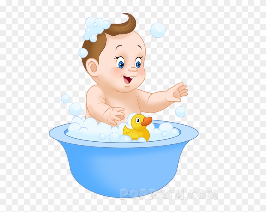 Baby In Bathtub Ideas - Baby In Bathtub Clipart - Png Download