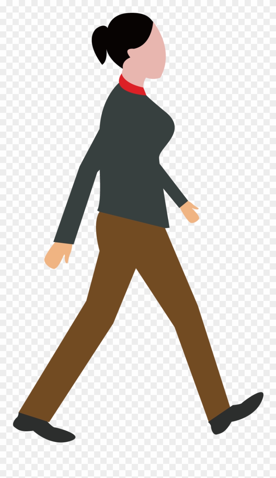Walking Cartoon Png - Woman Walking Cartoon Png Clipart